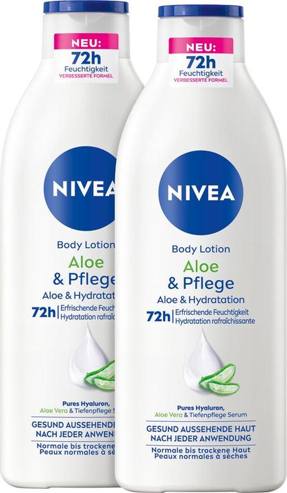 NIVEA Aloe & Pflege Body Lotion DUO (Körperlotion, 800 ml)