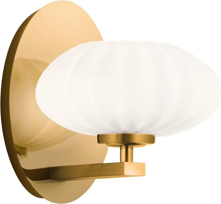 Produktbild Elstead Lighting Pim LED Wandleuchte G9 Fuchs-Gold Satinierter, ummantelter Opal IP44 (300 lm, G9)