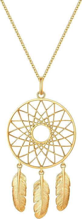 Immagine prodotto Glanzstücke München Collana da donna con piume in argento - 35034 (Argento, 70 cm)