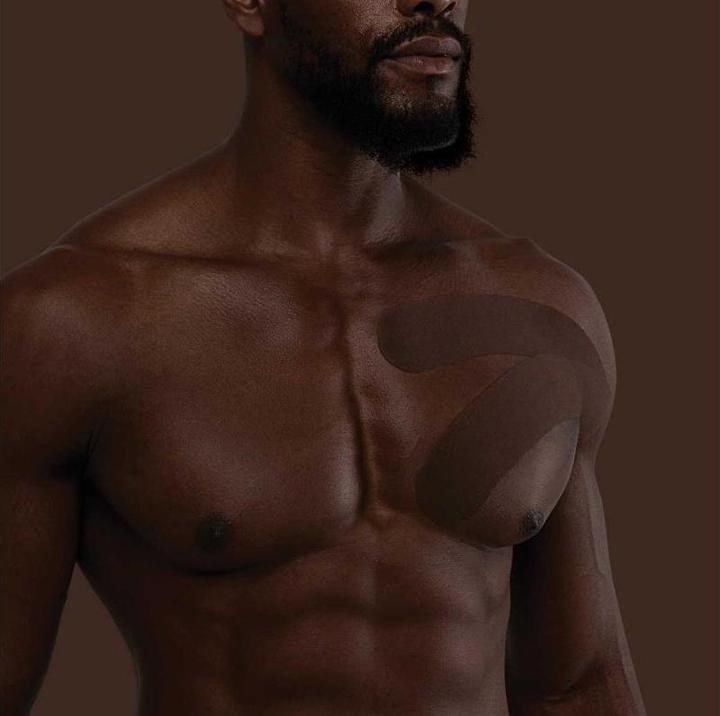 Actual product image K-Tape My Skin very dark brown (5 m)