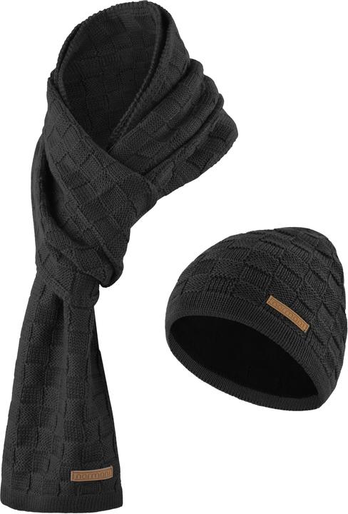 Actual product image Normani Winter set made of merino wool scarf and hat pattern Yuma - 9571 (One size)