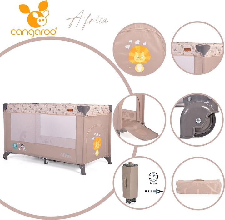 Actual product image Cangaroo Travel cot Africa