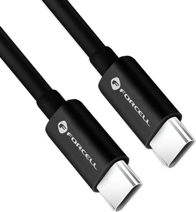 Produktbild Forcell Cable F-ENERGY C338 cable Type C to Type C PD QC4.0 3A 60W 0,5 m black (0.50 m, 60 W)