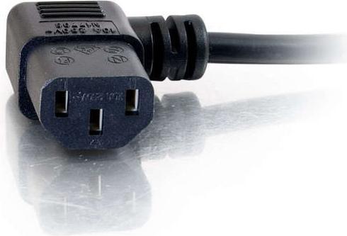 Image du produit C2G 18 AWG UK 90° Câble d'alimentation (IEC320C13R vers BS 1363) (1 m)
