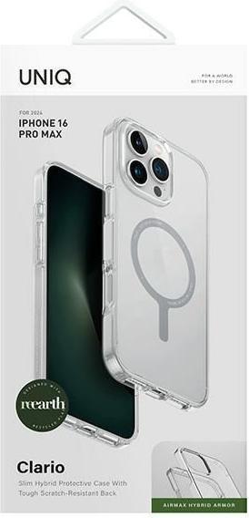 Actual product image Uniq case Clario iPhone 16 Pro Max 6.9" Magclick Charging przeźroczysty/lucent clear (Apple iPhone 16 Pro Max)