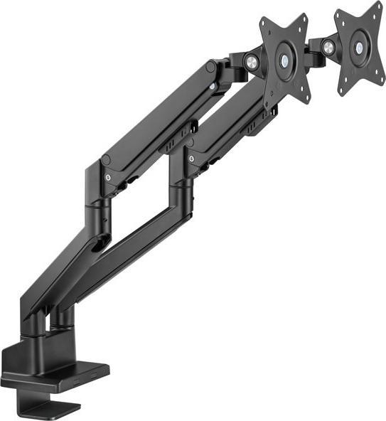 Produktbild Goobay Doppel-Monitorhalterung mit Gasdruckfeder, schwarz (Tisch, 31.89")