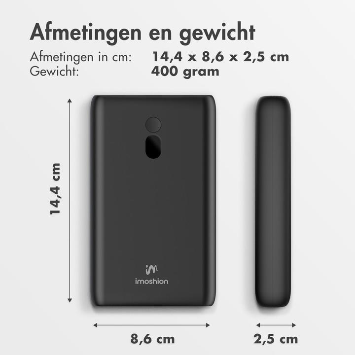 Actual product image iMoshion imoshionÂ® Powerbank 20000 mAh - Geschikt voor Laptop - Snellader 100W - Power Delivery (20000 mAh)