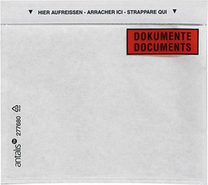 Produktbild Antalis Dokumententasche C6 «Dokumente» 1000 Stück, Transparent (C6)