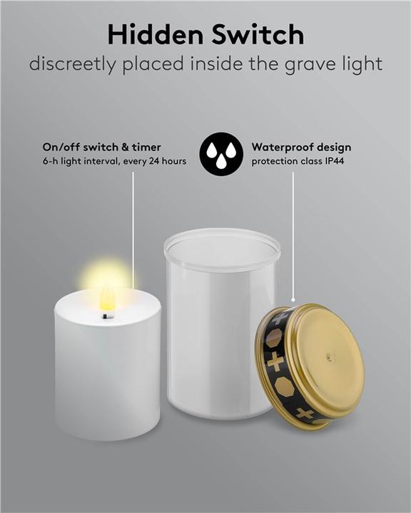 Image du produit Goobay Lumière de tombe à LED, blanche (1 x)