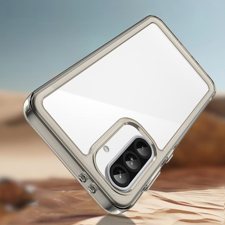 Produktbild Hurtel Outer Space Case für Samsung Galaxy A26 Cover mit flexiblem Rahmen - Halbtransparent, Schwarz (Samsung Galaxy A26)
