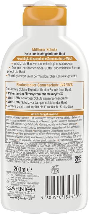 Actual product image Garnier Ambre Solaire (Suntan lotion, SPF 20, 200 ml, 280 g)