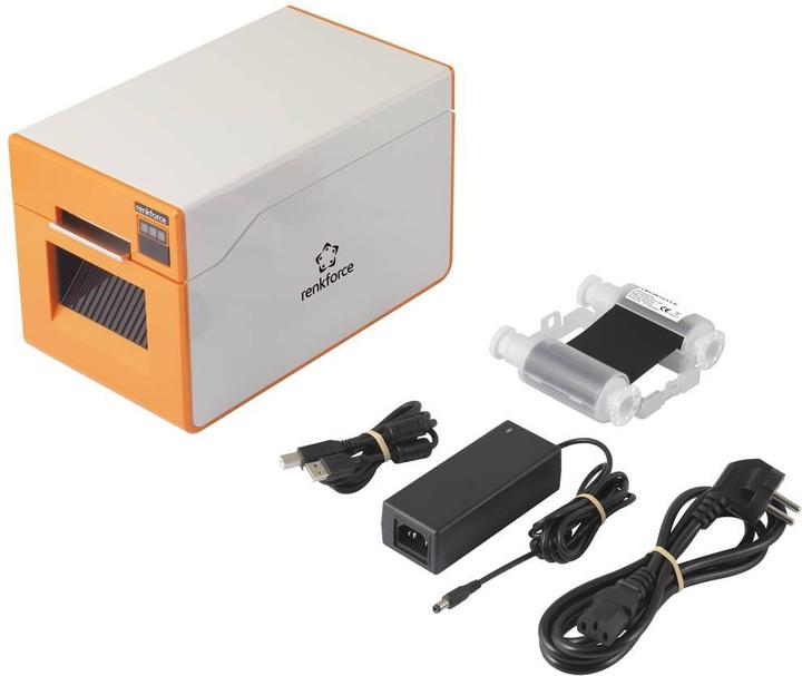 Actual product image Renkforce RF-HSP-500 Thermal Transfer Printer Heat Shrink Labeling USB 2. (300 dpi)