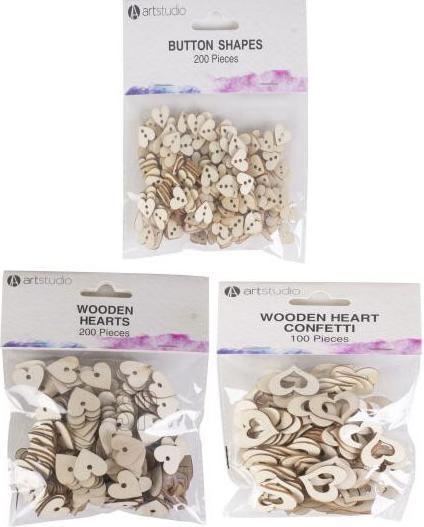 Actual product image Wooden heart decoration