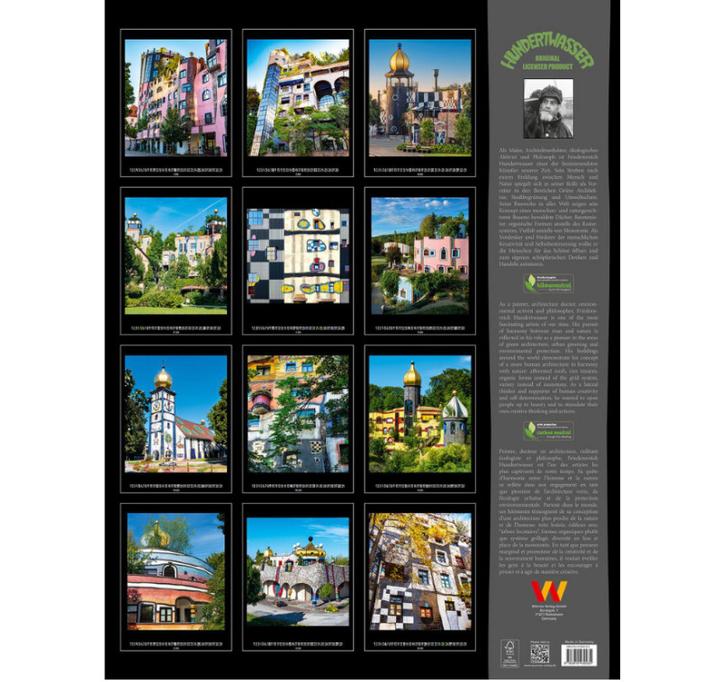 Produktbild Grosser Hundertwasser Architektur Kalender 2026 (65 x 49 cm, Harter Einband, Deutsch)