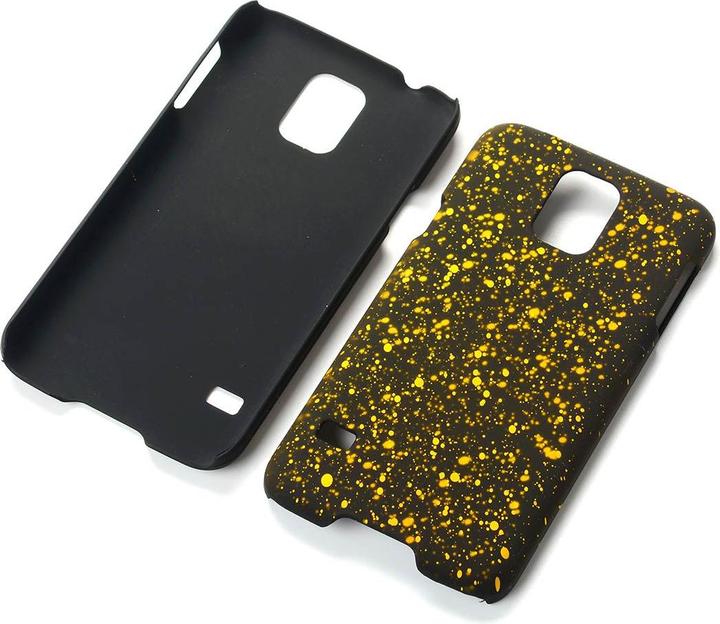 Produktbild König Design Handy Hülle Schutz Case Bumper für Samsung Galaxy S5 / S5 Neo 3D Sterne Gelb Neu (Samsung Galaxy S5, Samsung Galaxy S5 Neo)