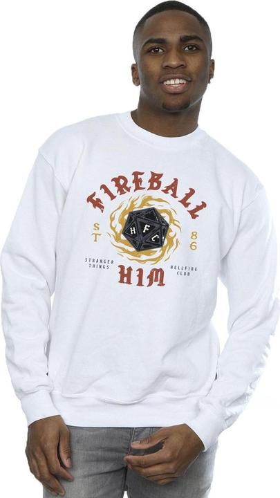 Actual product image Netflix Mens Stranger Things Fireball Dice 86 Sweatshirt (4XL)