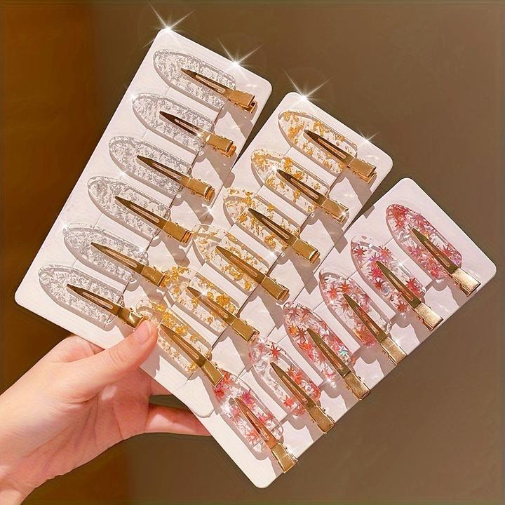 Immagine prodotto Activity Board 18 Stück Elegante Harz Haarspangen Rutschfest, Clip Metall Haarspangen (18 pz.)
