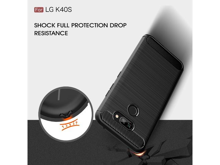 Actual product image Screenguard LG K40S Cover Carbon Brushed Soft TPU (K40s)