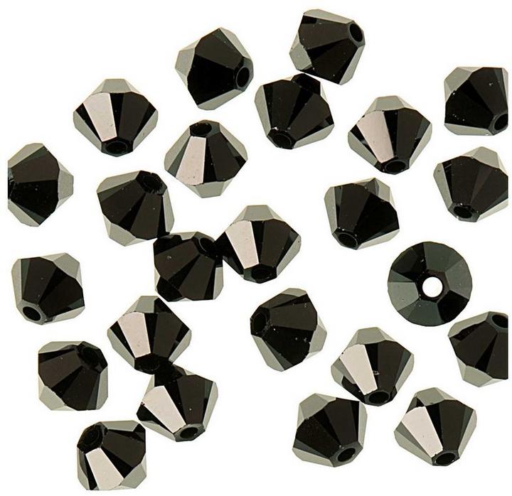 Produktbild Rico Glasschliffperle Jet, 4 mm, Swarovski