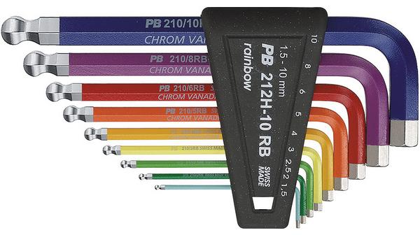 Actual product image PB Swiss Tools PB Rainbow pin spanner set - ball end