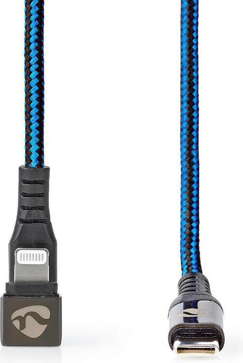Produktbild Nedis USB-Kabel USB 2.0 Apple Lightning 8-Pin USB-CT Stecker 480 Mbps Vernickelt 2.00 m rund Gefloch (2 m, USB 2.0, 60 W)