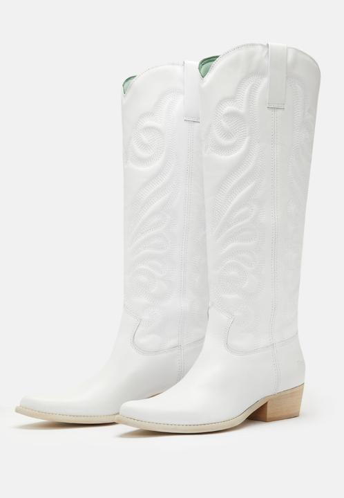 Felmini Der Cowboy-Stiefel mit Absatz von, zeichnet sich durch eine wunderschöne Stickerei am Schaft (37)