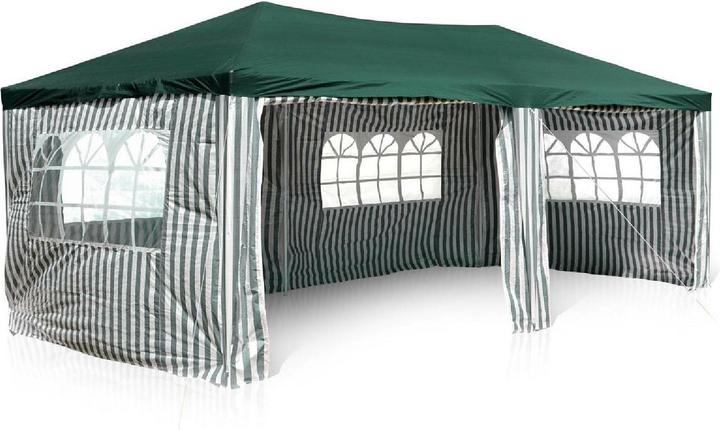 VCM Pavillon Partyzelt grün 3x6m PE 110g/m² Gartenzelt Festzelt Eventzelt Marktzelt
