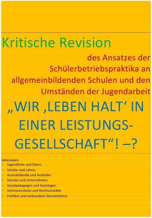Produktbild Wir 'Leben Halt' In Einer Leistungs-Gesellschaft'! -? (Deutsch, Bastian Braeg, 2020)