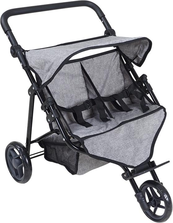 Produktbild Knorrtoys Zwillingspuppenwagen Duo - jeans grey