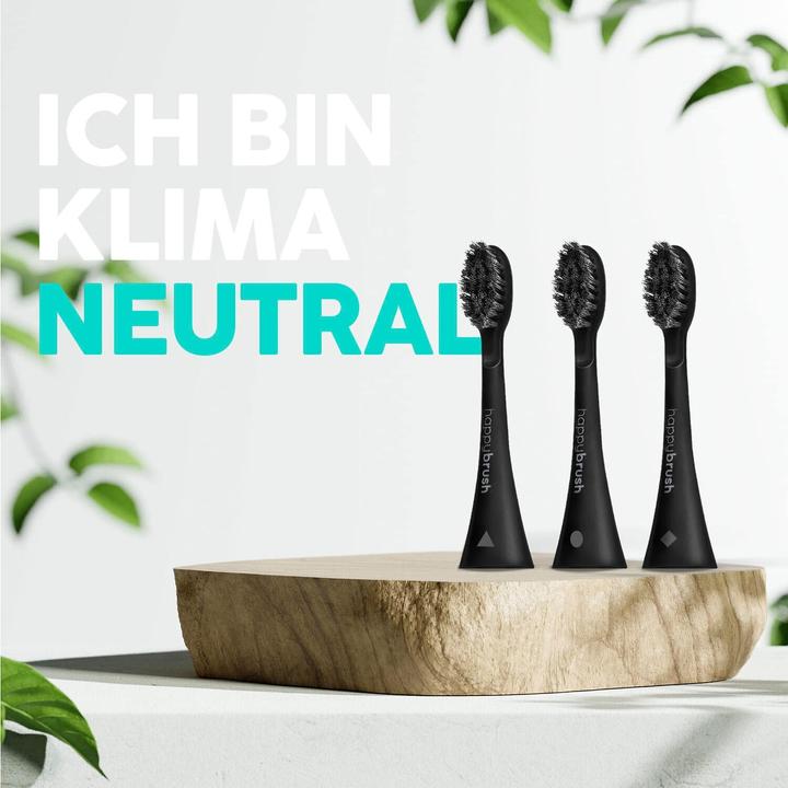 Productafbeelding happybrush ECO VIBE 3 opzetborstels (zwart) (3 x)