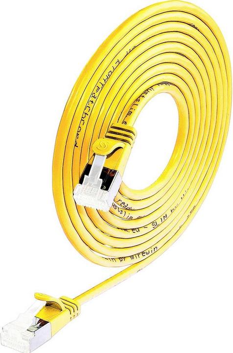 Produktbild Wirewin Slim Patchkabel: U/FTP, 1.0m, gelb (U/FTP, CAT6a, 1 m)