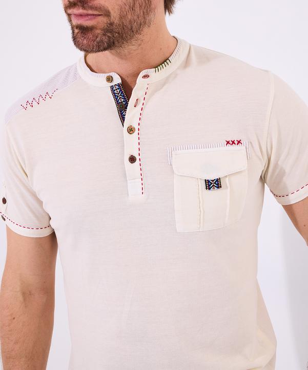 Actual product image Joe Browns Pique Aztec Chest Pocket Henley (S)