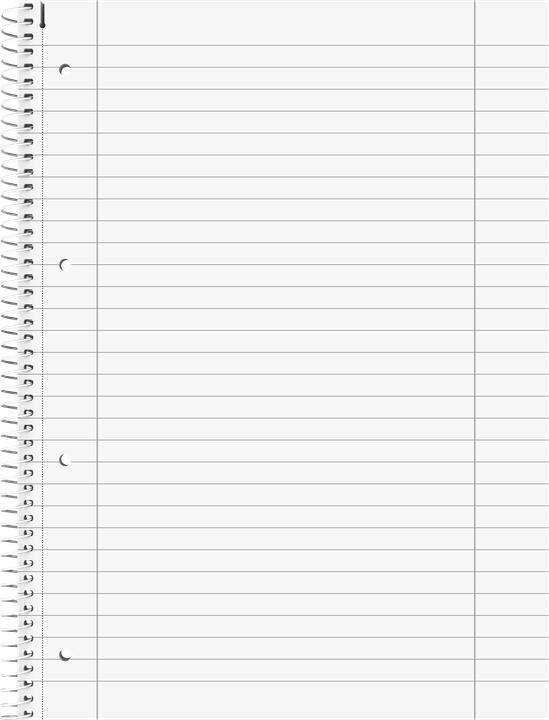 Actual product image 5 college notepads Student Pastel ruling 27 lined DIN A4 inside and outside margin (A4, Lined)