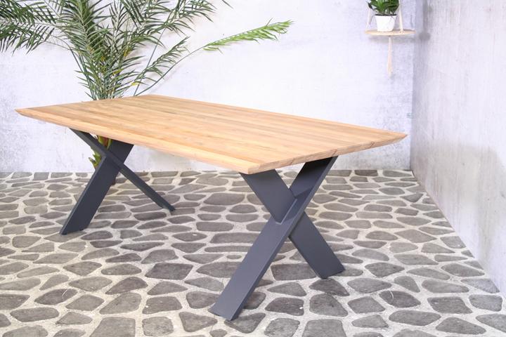 Actual product image SenS-Line Hamilton Table Aluminium/teak 220x100 (220 cm)