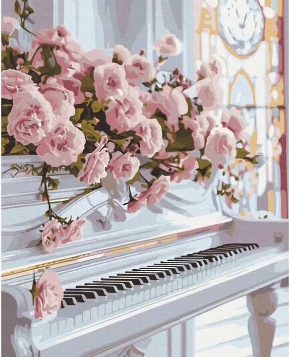Actual product image Brushme Painting by numbers, 40x50 cm, romantic piano, 1 piece, in a box