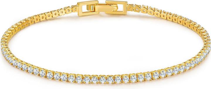 Glanzstücke München Damen Sterling Silber Zirkonia Gelbgold - 34410 (19 cm, 925er Silber)