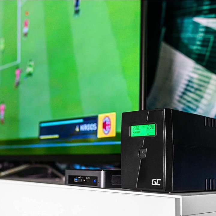 Actual product image GreenCell 600VA 360Wovervoltage protection 230V Black (0.60 VA, 360 W, Line-interactive UPS)