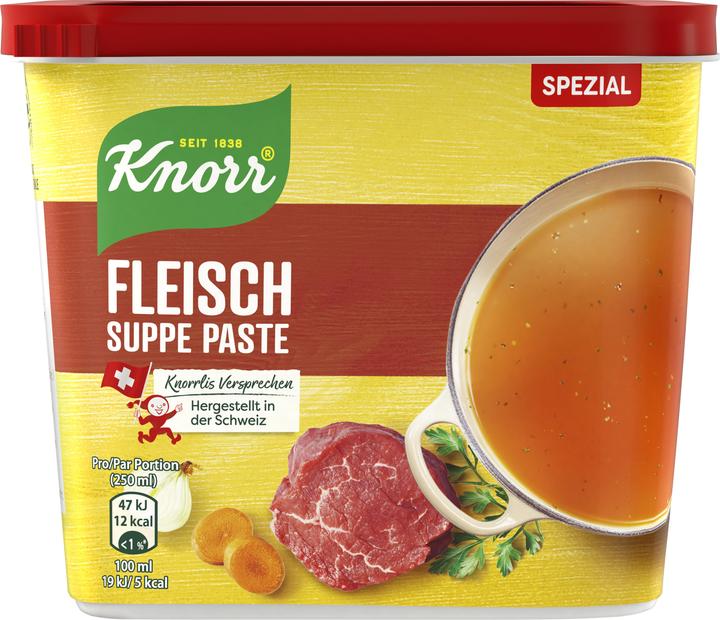 Knorr Bouillon de boeuf spécial pâte boîte, soupe de viande, condiment pour bouillons, viande & gratin