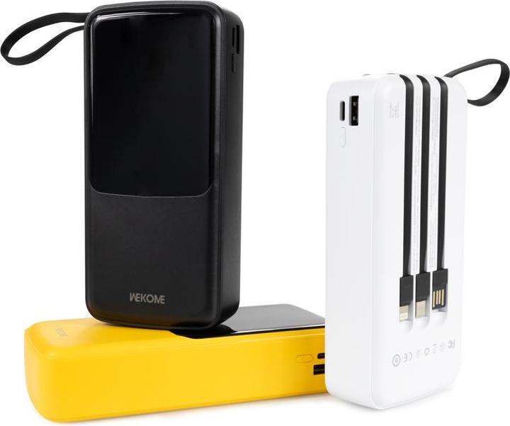 Produktbild Wekome Power bank USB-C/Lightning/MicroUS (20000 mAh, 12 W, 12 Wh)