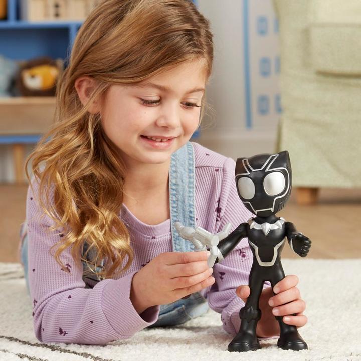 Actual product image Hasbro Spidey and His Amazing Friends super-sized Black Panther action figure, superhero toy f