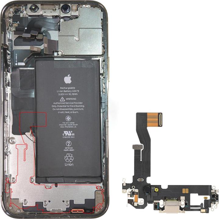 Produktbild Clappio Ladebuchse Ersatzteil iPhone 12 / 12 Pro (iPhone 12 Pro)