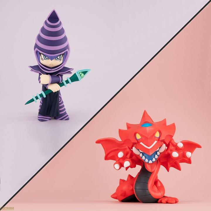 Produktbild Megahouse Yu-Gi-Oh! Duel Monsters Megatoon PVC Statue Slifer the Sky Dragon & Dark Magician (with gift)