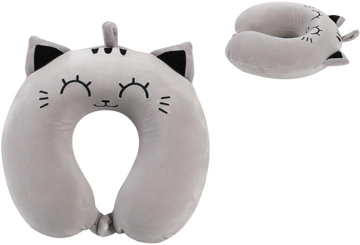 Productafbeelding i-Total Oreiller de Voyage Grijze Kat (Reiskussens)