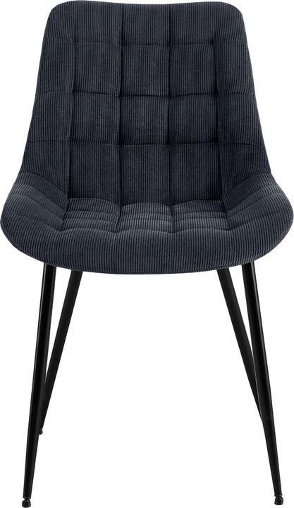 Actual product image CLP Sardna dining chair upholstered in corduroy with backrest