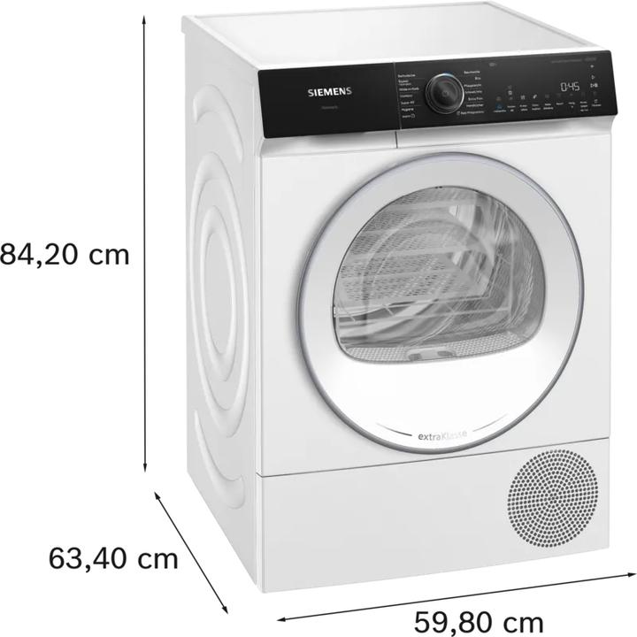 Immagine prodotto Siemens iQ500, Wärmepumpen-Trockner, 9 kg, WQ45H2B90, ID WQ45H2B90 (9 kg, A destra, Spina UE)