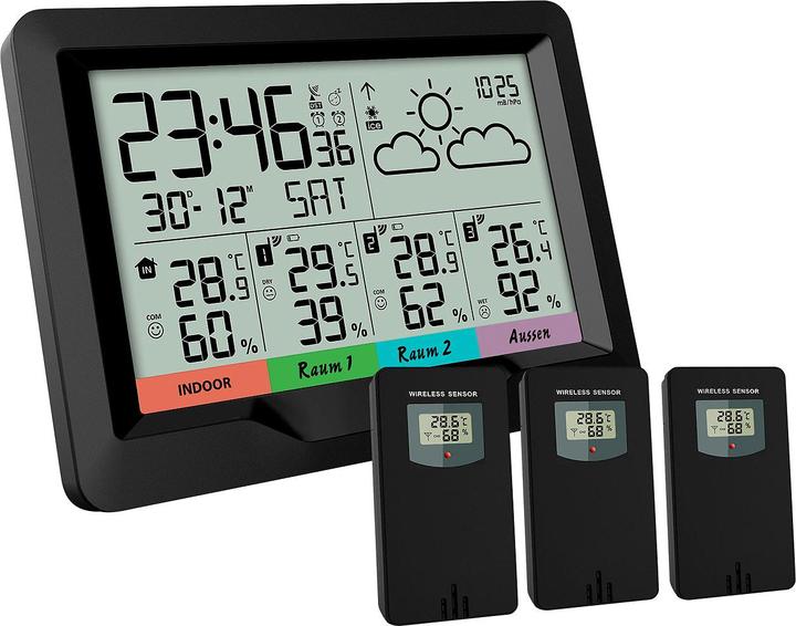 Image du produit Infactory Station météo sans fil avec 3 capteurs sans fil