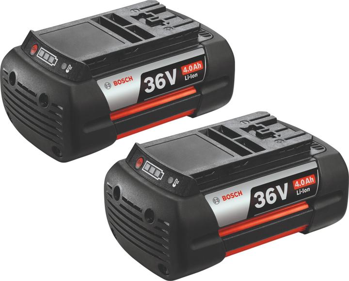 Actual product image Bosch Home & Garden Bosch 2x GBA 36V 4.0Ah Akkupack Li-Ion 36 V 4,0 Ah ( 2x F016800346 ) mit Ladestandsanzeige (36 V)