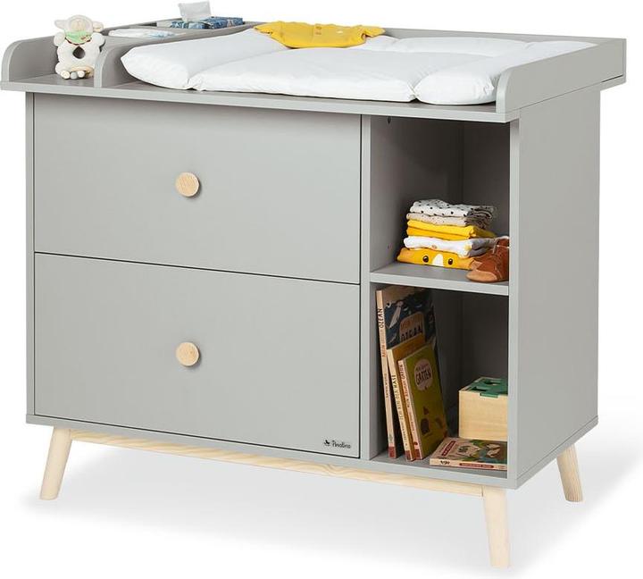 Actual product image Pinolino Children's room set 'Dusk' wide, 2 pcs. (Baby cot, Changing unit)