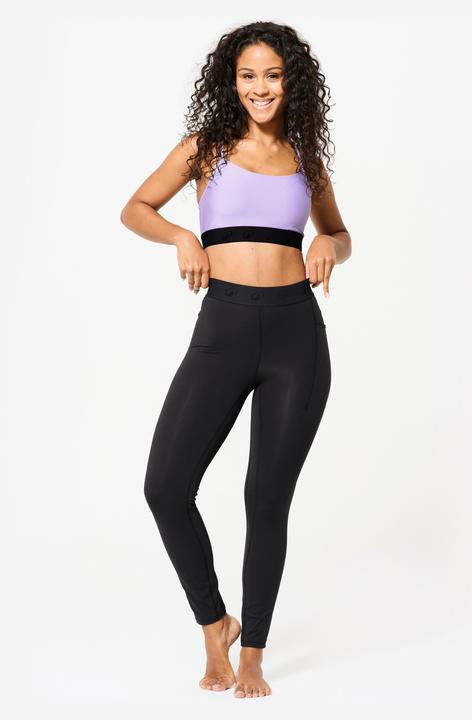 Image du produit Domyos Brassière bretelles fines croisées maintien léger Femme, Violet (S)