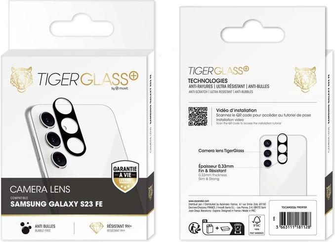 Produktbild Tiger Kamerafolie Stossfest (1 Stück, Samsung Galaxy S23 FE)